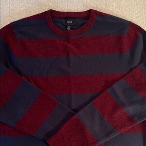 1901 Men's Crewneck Sweater - Burgundy and Navy